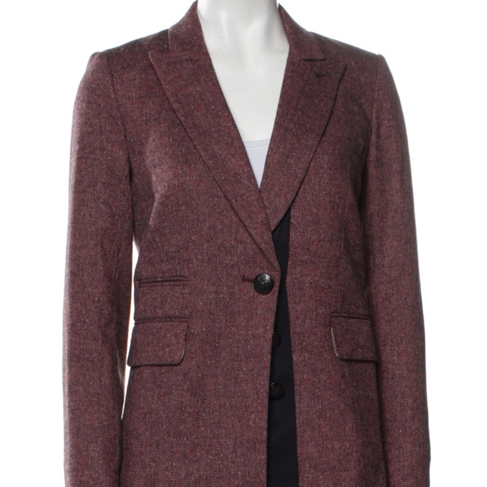 Veronica Beard Burgundy Fall Blazer